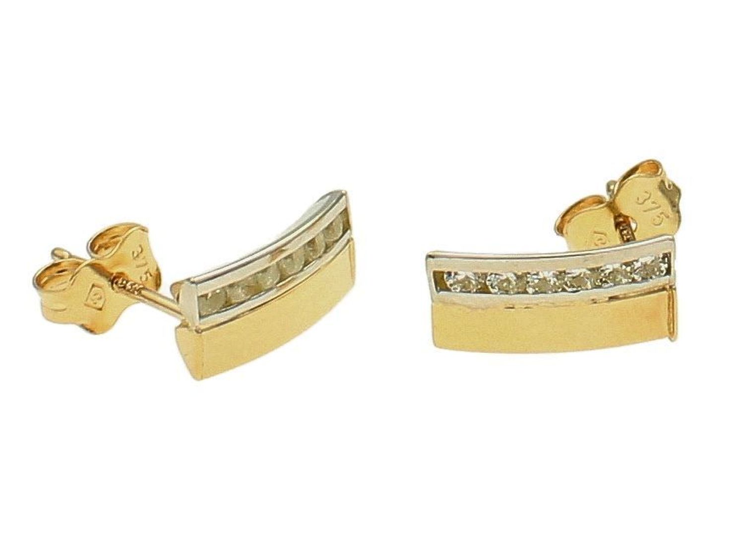 Złote kolczyki damskie 375 wkrętki prostokąty z pasmem cyrkonii KL 7915A 375 (1).jpg